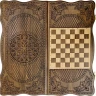 Нарды резные "Тёмный Узор 3" 50, Mirzoyan