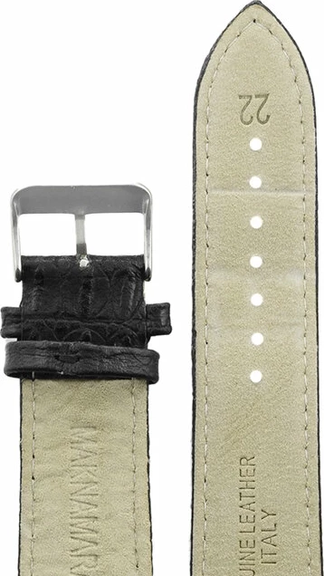 Ремешки maknamara 22 мм croco чер сер заст mp-22003
