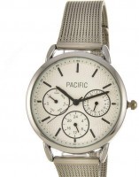 Наручные часы pacific x6180-2 корп-хром циф-бел/чер сетка