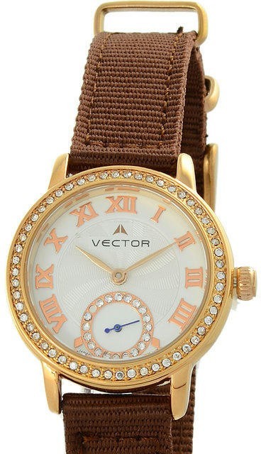 Наручные часы vector v9-0034858q сталь ремень капрон