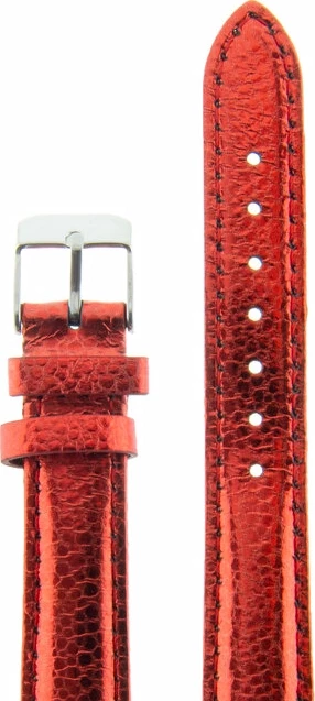 Ремешки maknamara 16 мм красн блеск сер заст mp-16082