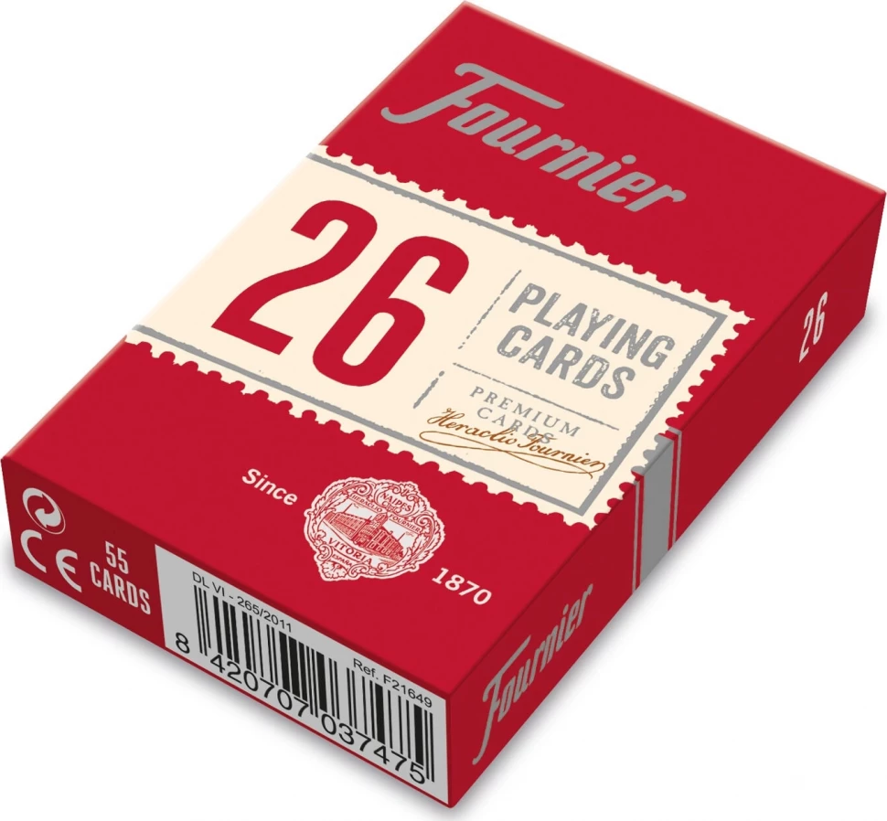 Карты "Fournier no 26 (bridge size) red"