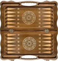 Шахматы + нарды резные &quot;Антемион&quot; 60 с ручкой, Haleyan