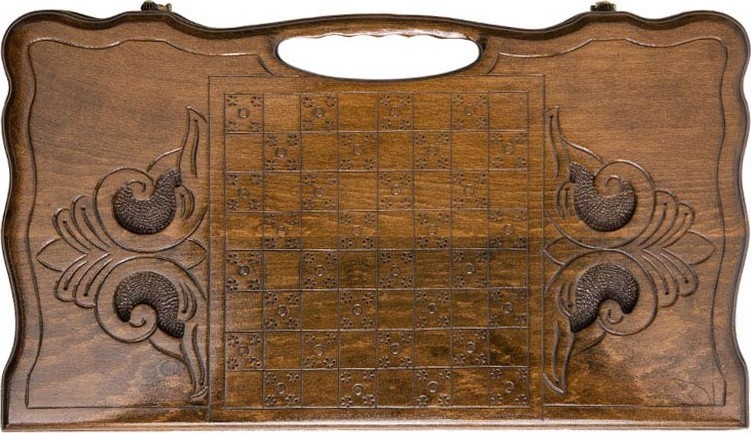 Нарды резные "Лошадь" с ручкой 50, Haleyan