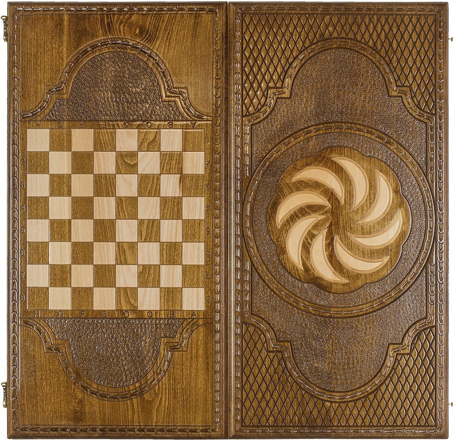 Нарды резные "Бесконечность 4" 60, Haleyan