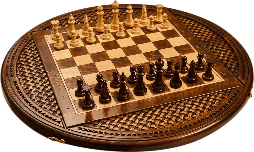 Шахматы + нарды резные "Гаянэ 2" 60, Ustyan