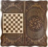 Нарды резные &quot;Тёмный Узор 5&quot; 50, Mirzoyan