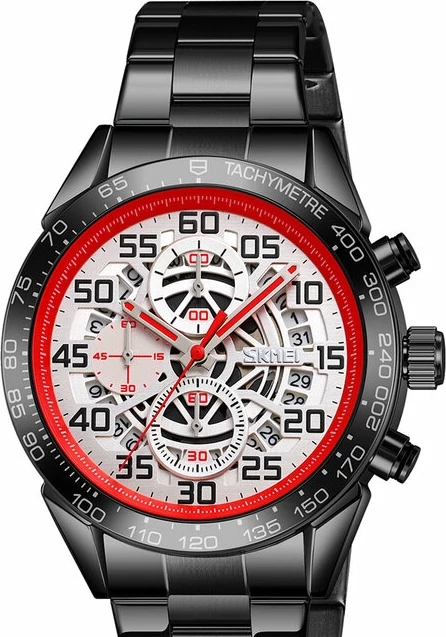 Наручные часы skmei 9338bksi black/silver