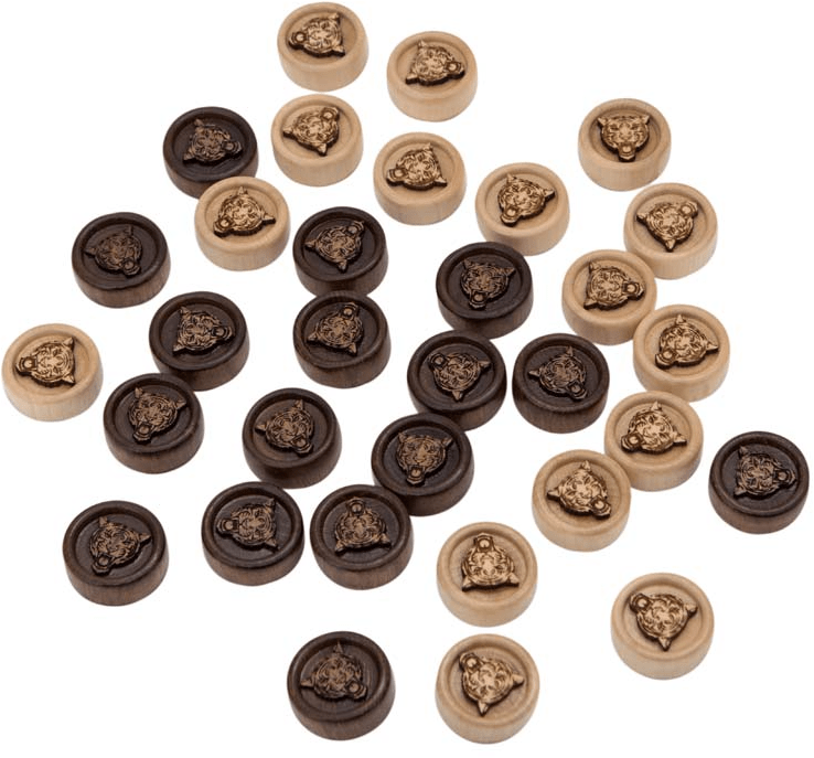 Фишки резные "Тигр", Mirzoyan