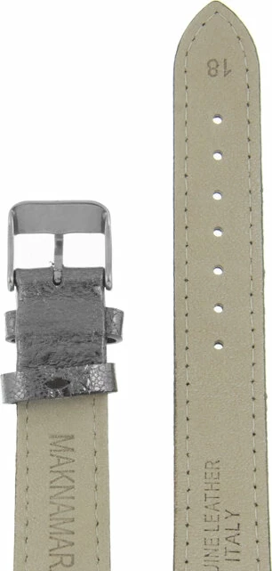 Ремешки maknamara 18 мм т.сереб Дождь сер заст МР-18112