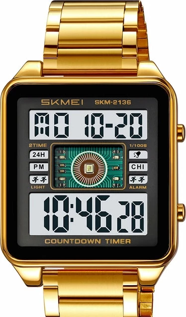 Наручные часы skmei 2136gdwt gold/white