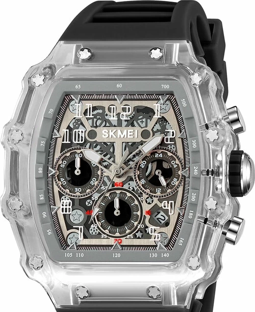 Наручные часы skmei 2305wtbk white-transparent/black