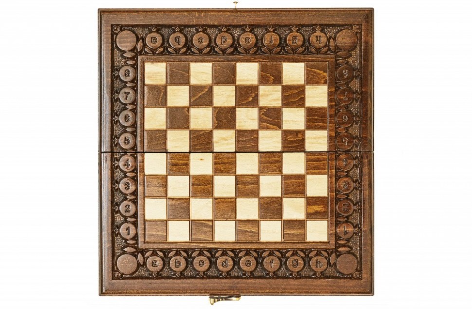 Шахматы + нарды резные с гранатами 40, Haleyan