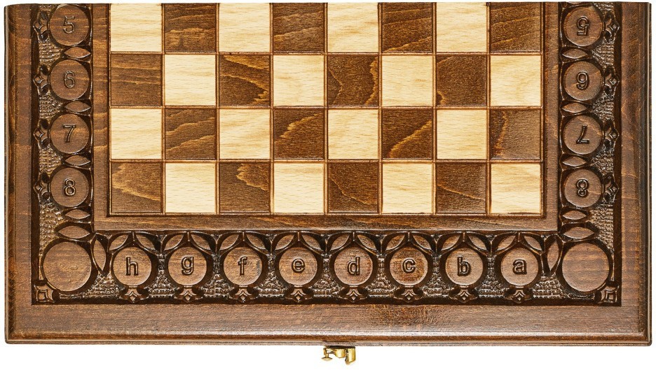 Шахматы + нарды резные с гранатами 40, Haleyan