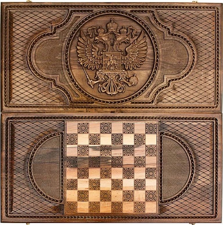 Нарды резные "Герб РФ", Mkhitaryan