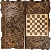 Нарды резные "Тёмный Узор 1" 60, Mirzoyan