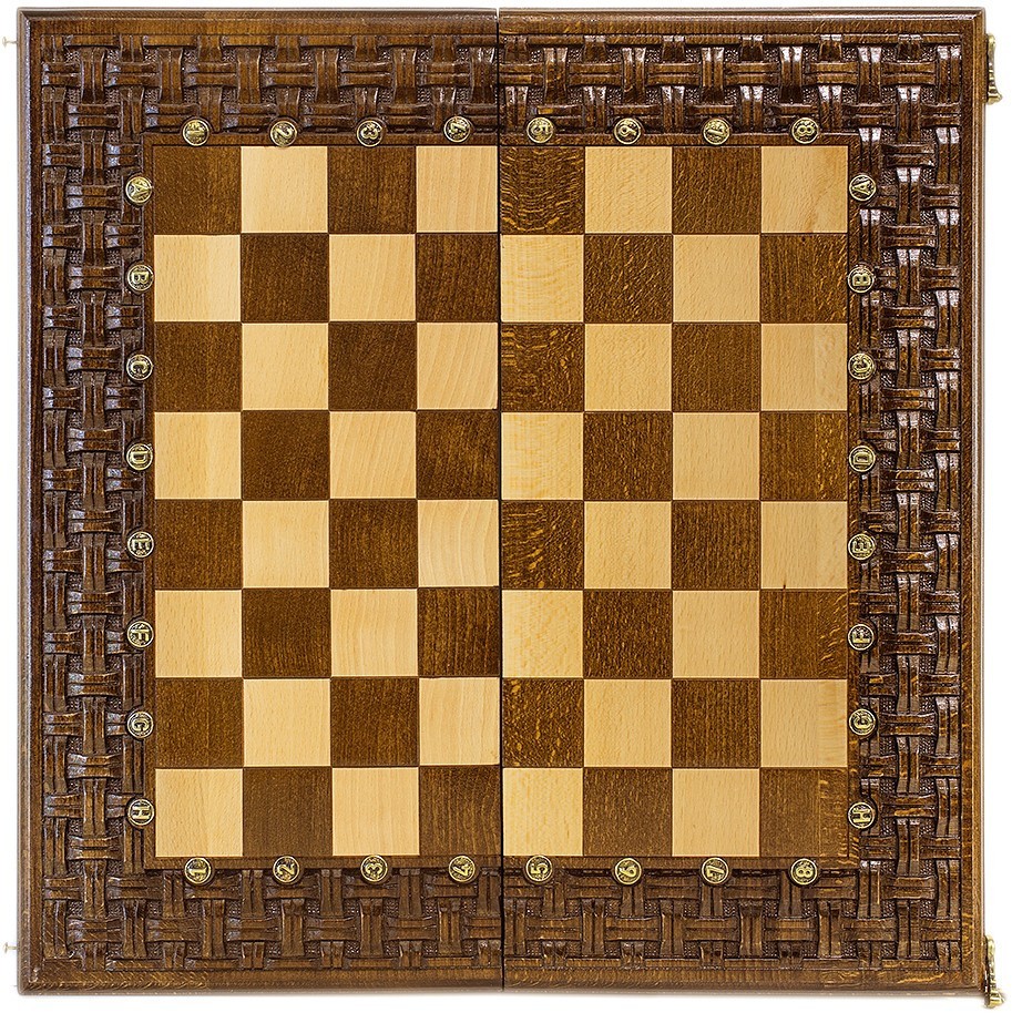 Шахматы + нарды резные "Армянский Орнамент" 50, Haleyan