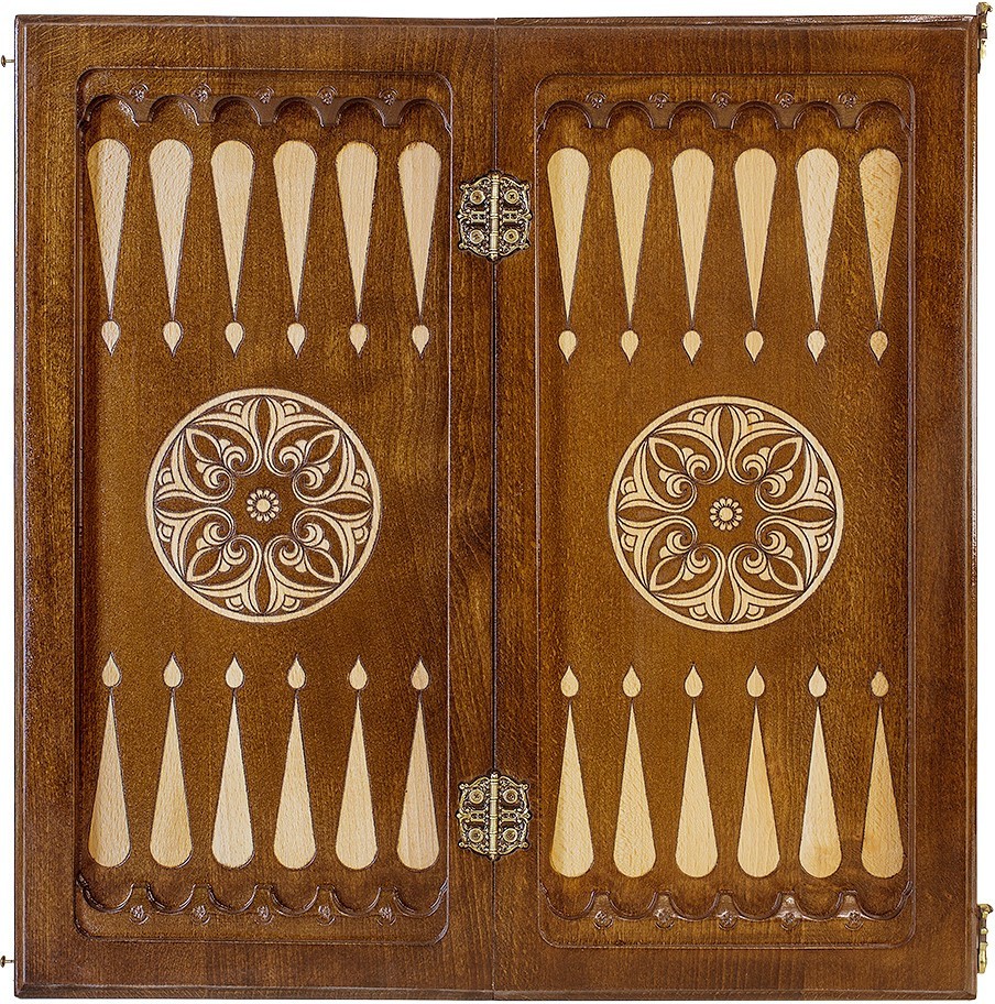 Шахматы + нарды резные "Армянский Орнамент" 50, Haleyan