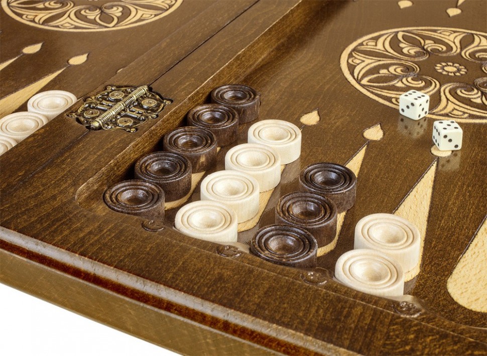 Шахматы + нарды резные "Армянский Орнамент" 50, Haleyan