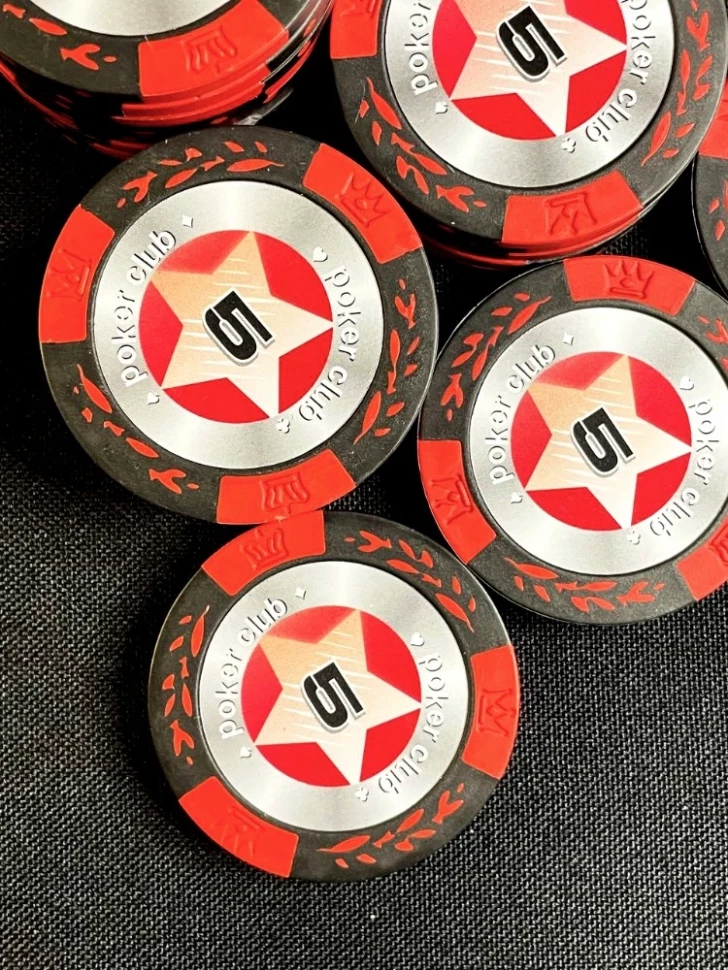 Фишки для игры в покер Black Stars номиналом 5 (25шт)