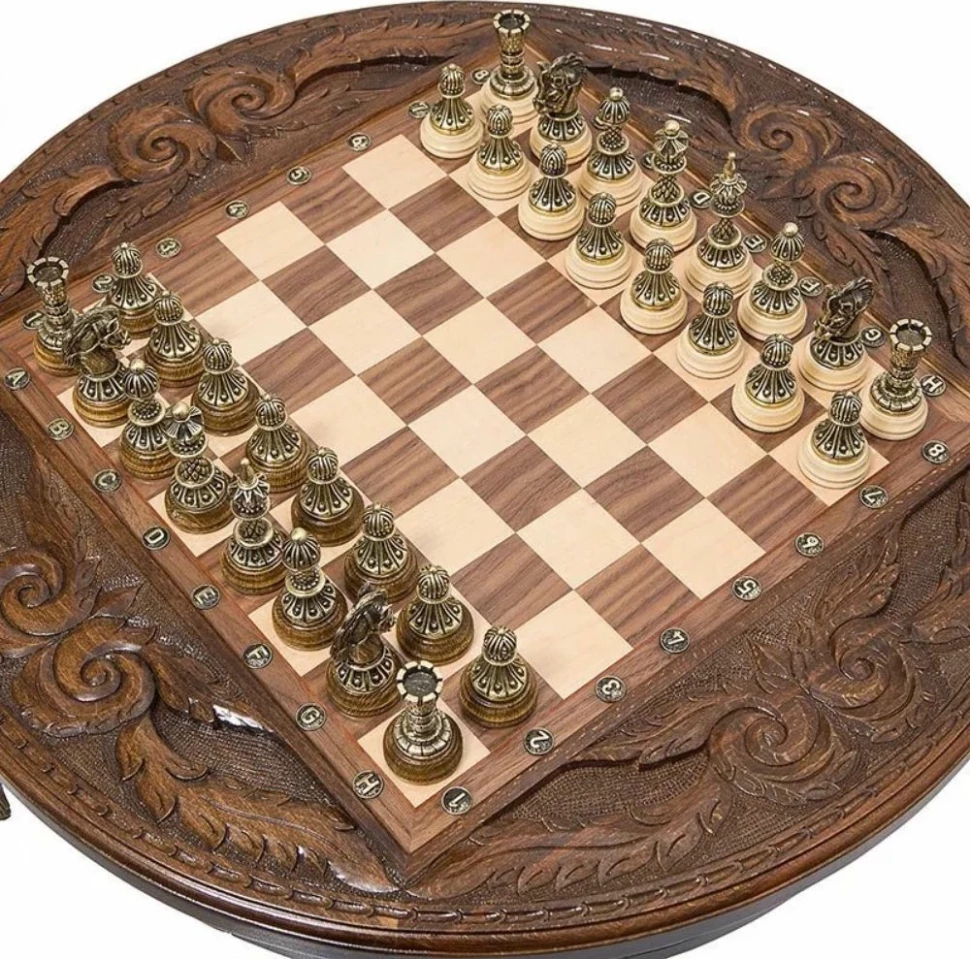 Стол ломберный шахматный "Круг Света", Haleyan