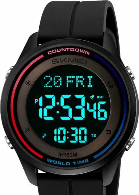 Наручные часы skmei 2412pbk black-silicone