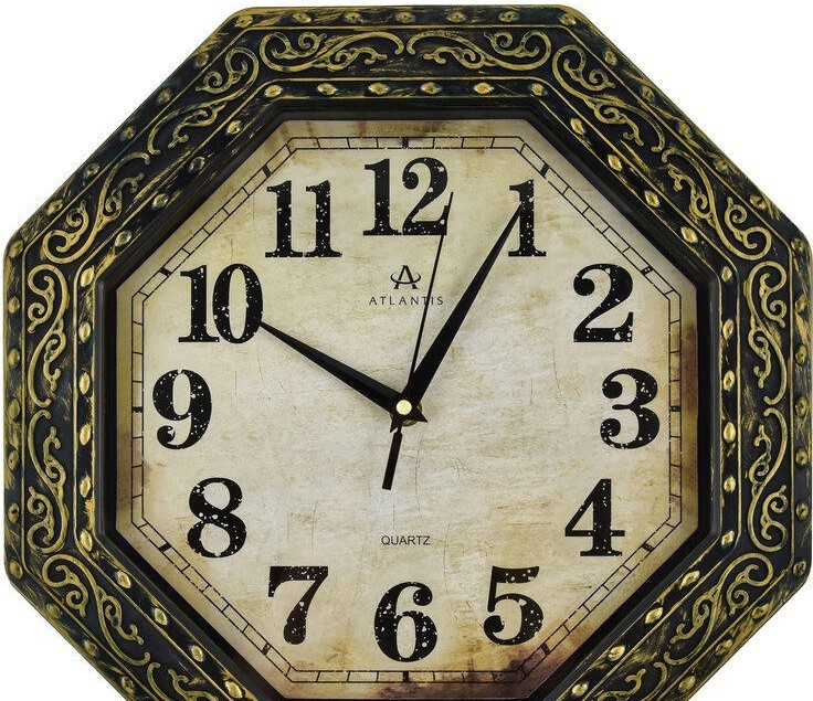 Настенные часы atlantis tld-35006С brown
