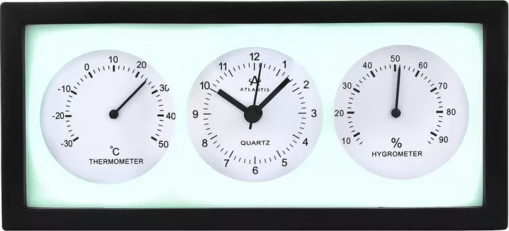 Настенные часы atlantis tld-9041b black