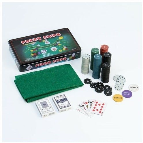 Набор для покера Holdem Light на 300 фишек с номиналом