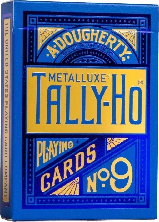 Карты "Bicycle Tally-ho Metal Standard index blue"