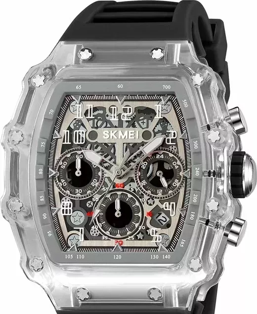 Наручные часы skmei 2305wtbk white-transparent/black