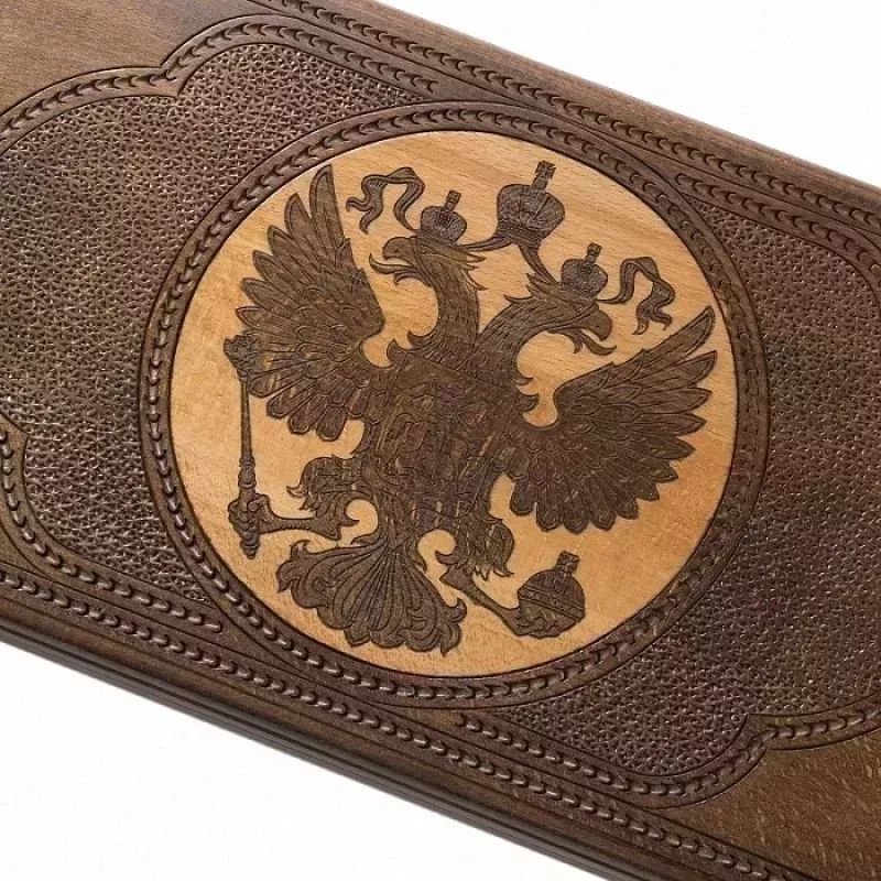 Нарды резные "Герб РФ" 60, Zakaryan